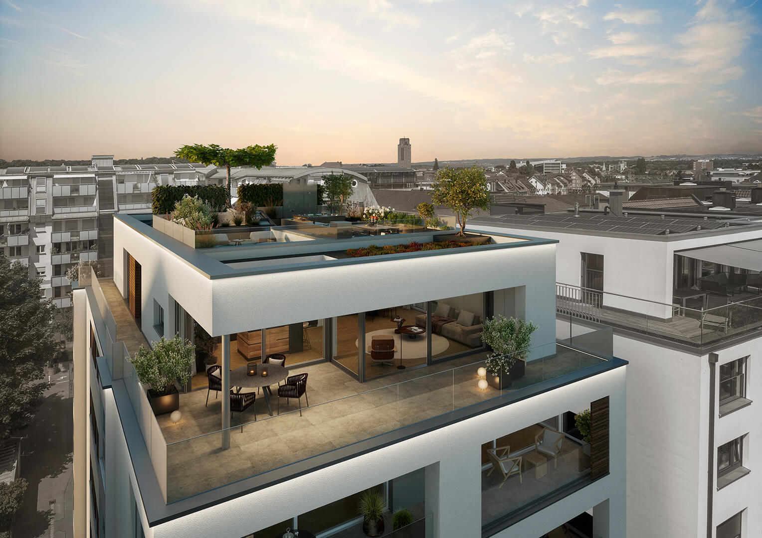 Penthouse Dachterrasse von außen