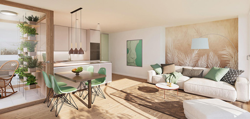 Galerie Bild 4 Bellevue carre W1.2-Wohnraum